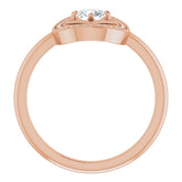 14K Rose 1/3 CTW Natural Diamond Ring